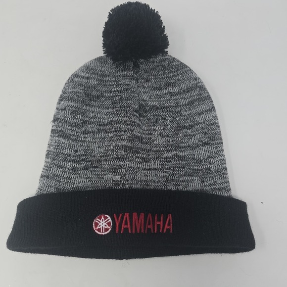 Yamaha Other - Yamaha Logo Outdoor Knit Beanie Hat Black And Gray One Size